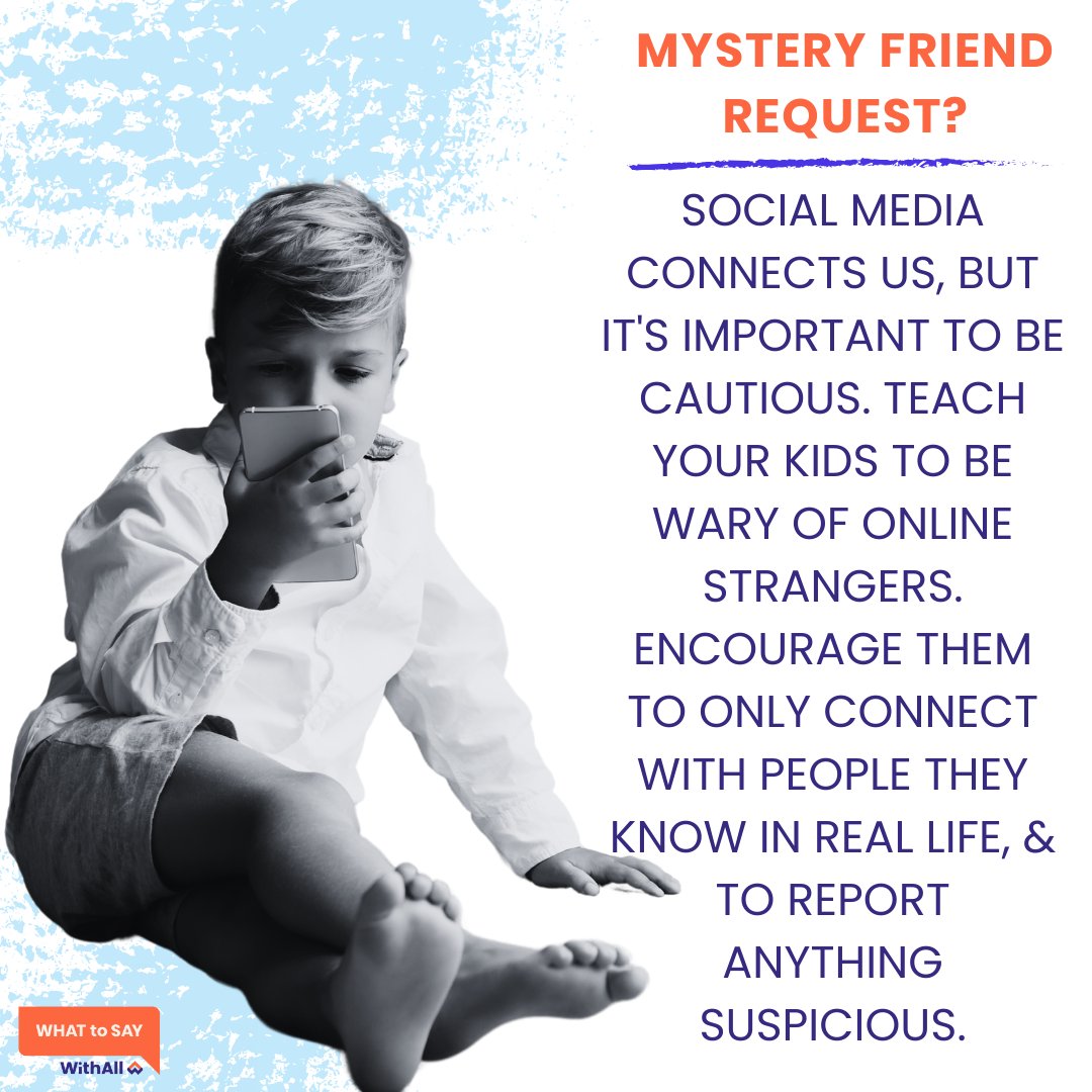 It's so easy to get fooled online these days. Teach your kids early about online stranger danger to help them stay protected. For more tips download our FREE Parents Guide To Social Media here: ow.ly/gkMb50R61wn #SocialMediaGuide #Parenting #OnlineProtection #SocialMedia