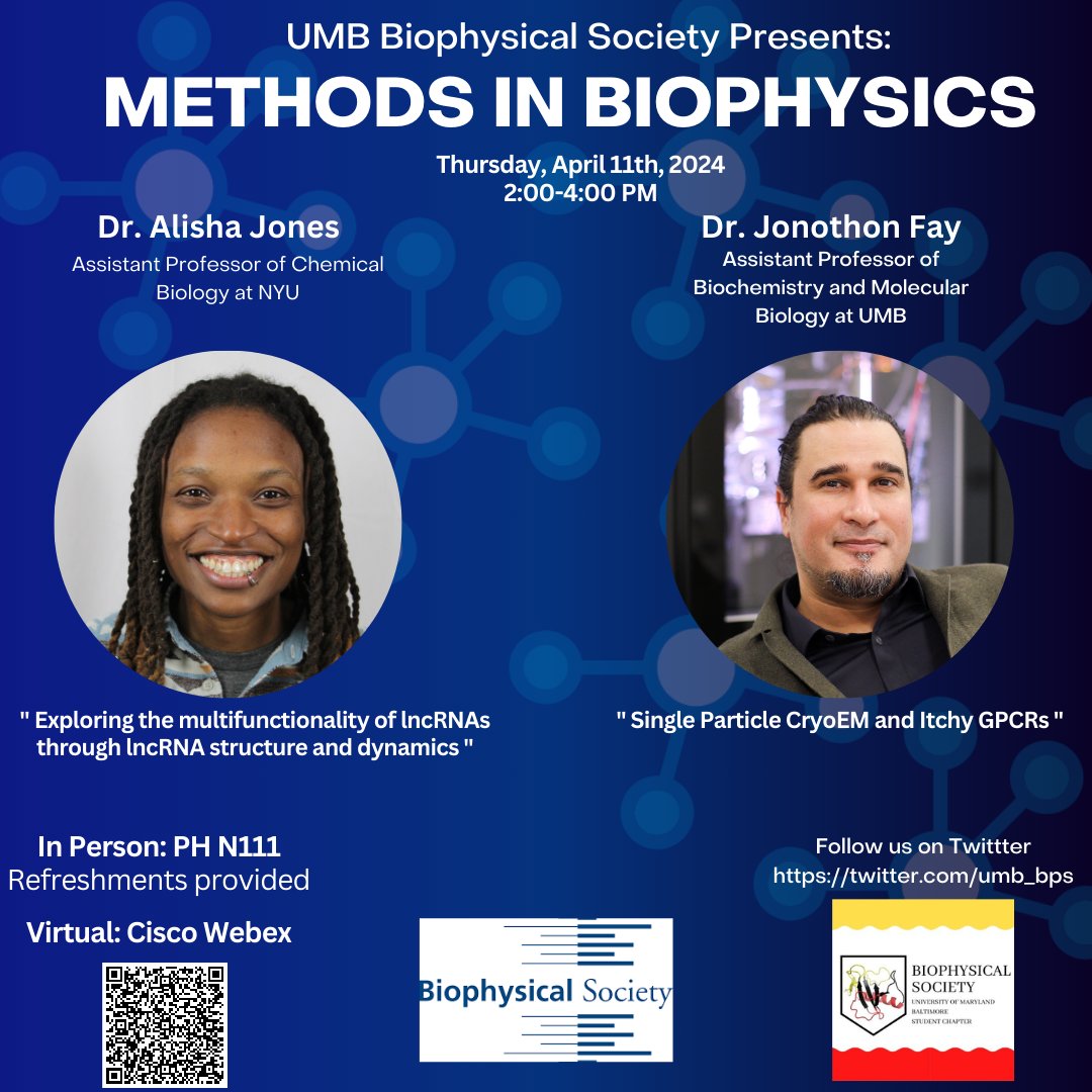 TODAY‼️ Join us for our Methods in Biophysics panel! #BPS