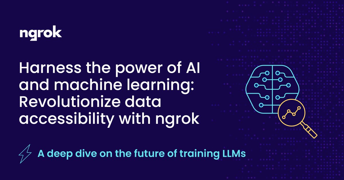 Learn how ngrok is revolutionizing data accessibility in AI and machine learning, tackling the challenges of integrating AI tools into workflows. 🌐🔮

Read the full blog post here: ow.ly/w0TP50R3KYU

#AI #MachineLearning #DataAccessibility