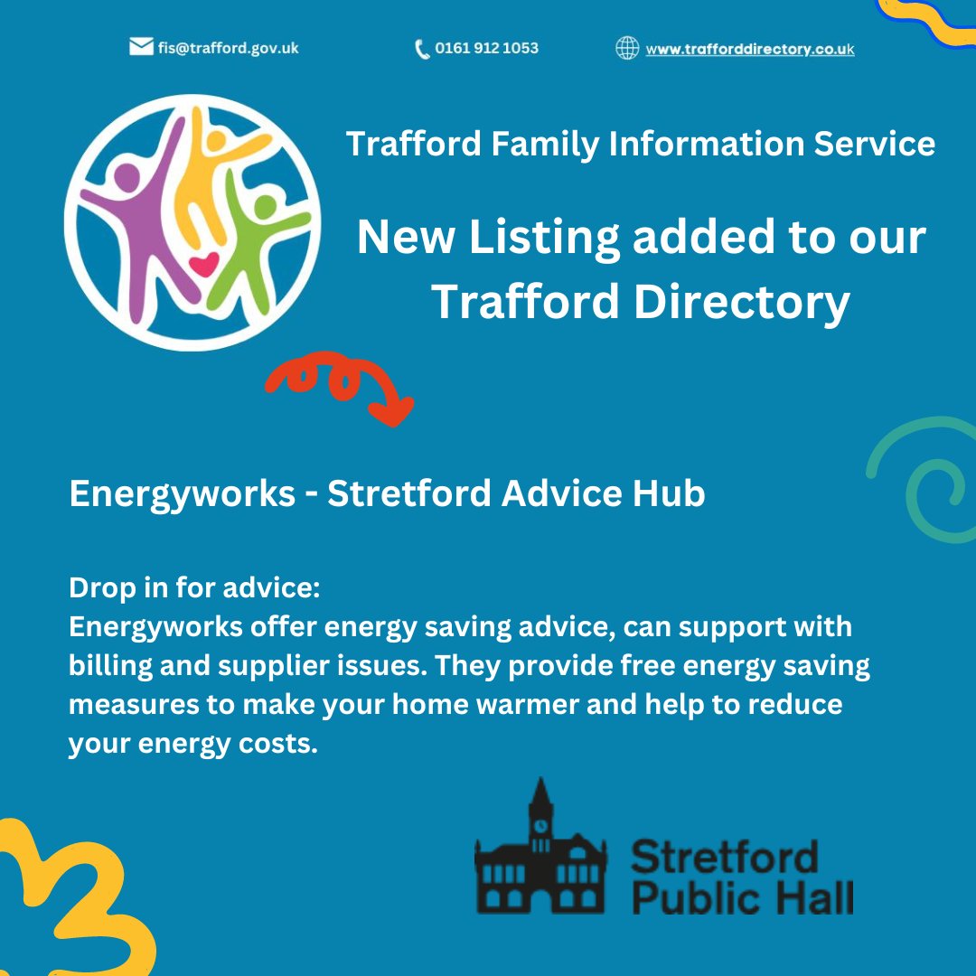 New listings added to our Trafford Directory: Energyworks - Stretford Advice Hub Find out more 👇 trafforddirectory.co.uk/kb5/trafford/f…