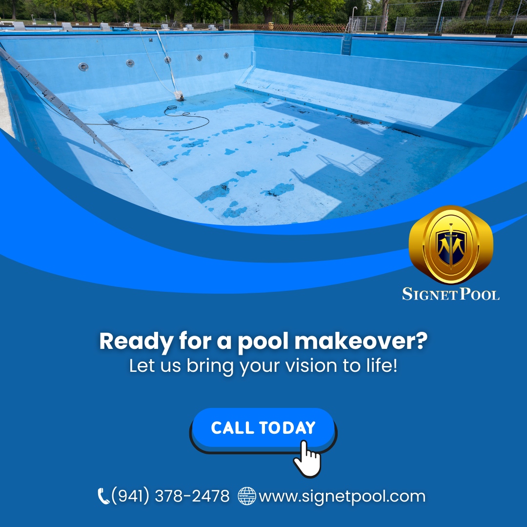 Our experts are ready to bring your vision to life with a jaw-dropping pool makeover.

Whether you're looking for a sleek and contemporary design or a tranquil oasis, we'll transform your pool into the perfect reflection of your style and taste.

#SignetPool #poolconstruction