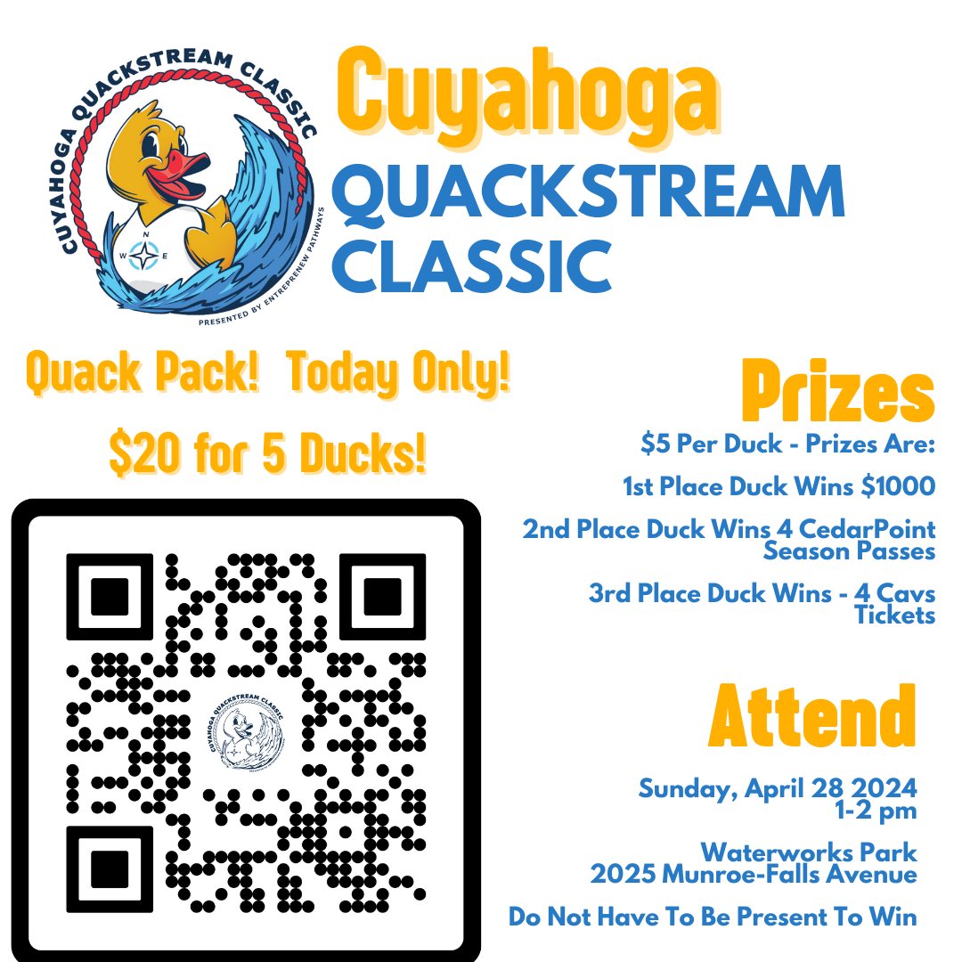 🎉🦆 Exciting News! 🦆🎉
Hey everyone! Our awesome daughter Brooke Davis is participating in a duck race with her <a href="/EntrepreNewNEO/">EntrepreNew Pathways NEO</a> career program and she needs your support! 🏁🦆 For just $5, you can buy a rubber duck from her to enter the race. First place wins $1,000! 2nd and