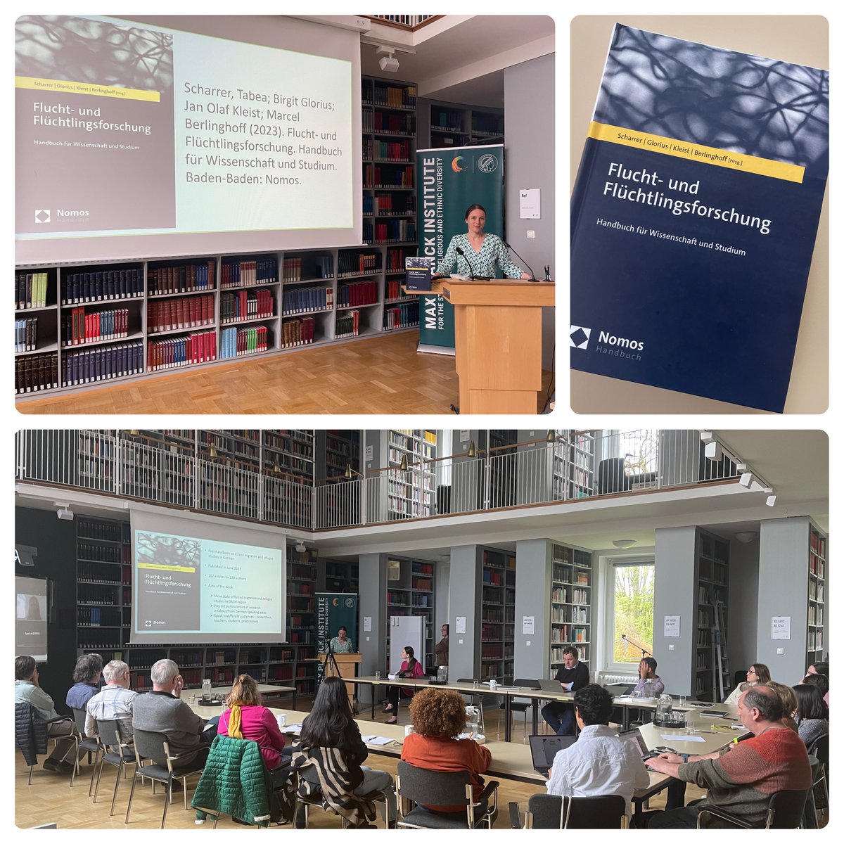 Great talk today by @TabeaScharrer on this very ambitious German-language handbook on forced migration research, which she co-edited. In over 100 chapters by 130 authors, it gives an overview of this very broad & interdisciplinary field of research #Flucht #Flüchtlingsforschung