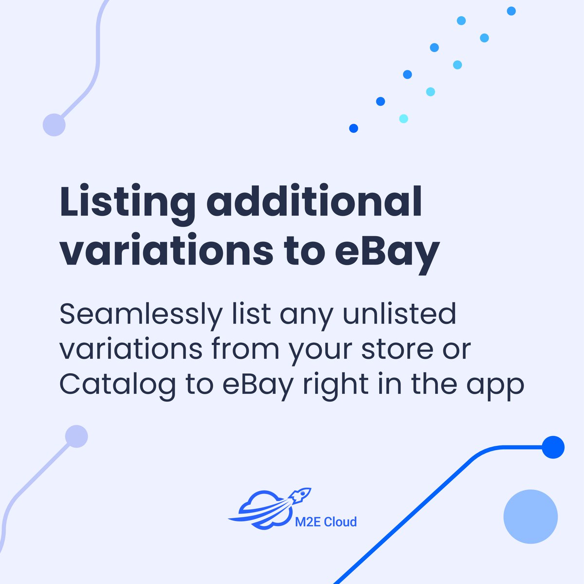 m2ecloud's tweet photo. We're thrilled to bring you the latest #M2ECloud updatesย ๐ that make managing your online sales smoother ๐
๐น Listing additional variations to #eBay
๐น Refund handling improvements
Log in to your account and try out the new featuresย โก https://t.co/NZs6uaSINM
#ecommerce https://t.co/p3gI97g5NJ