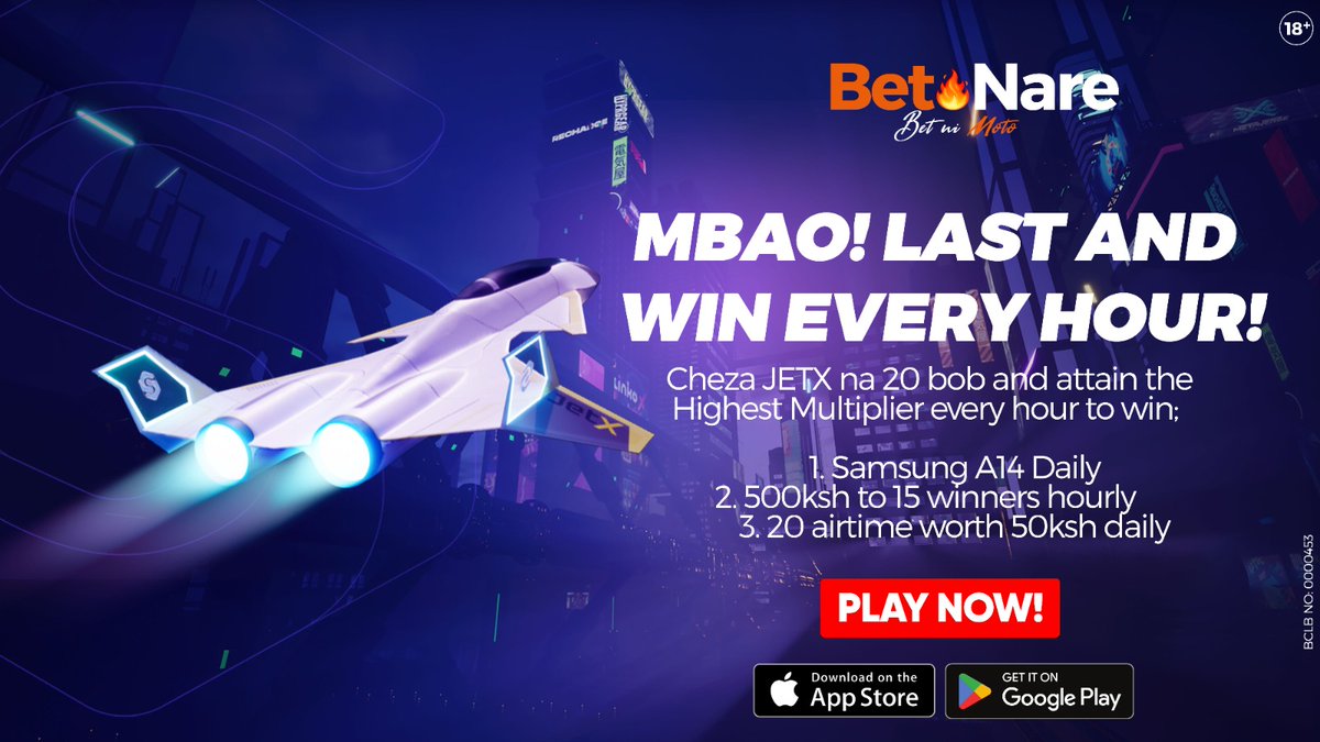 Bossy!

Masaa ni ya Kupepea na SAMSUNG A24!📱Take Crystal Pictures While Enjoying Your Monies😎

Cheza JetX na stake ya 20 bob and Attain the Highest Multiplier every hour Ushinde Samsung A24,📲 500ksh 💰and airtime worth 50ksh💪

Play Now➡️ bit.ly/3PTGBAM Tukujenge Dooh