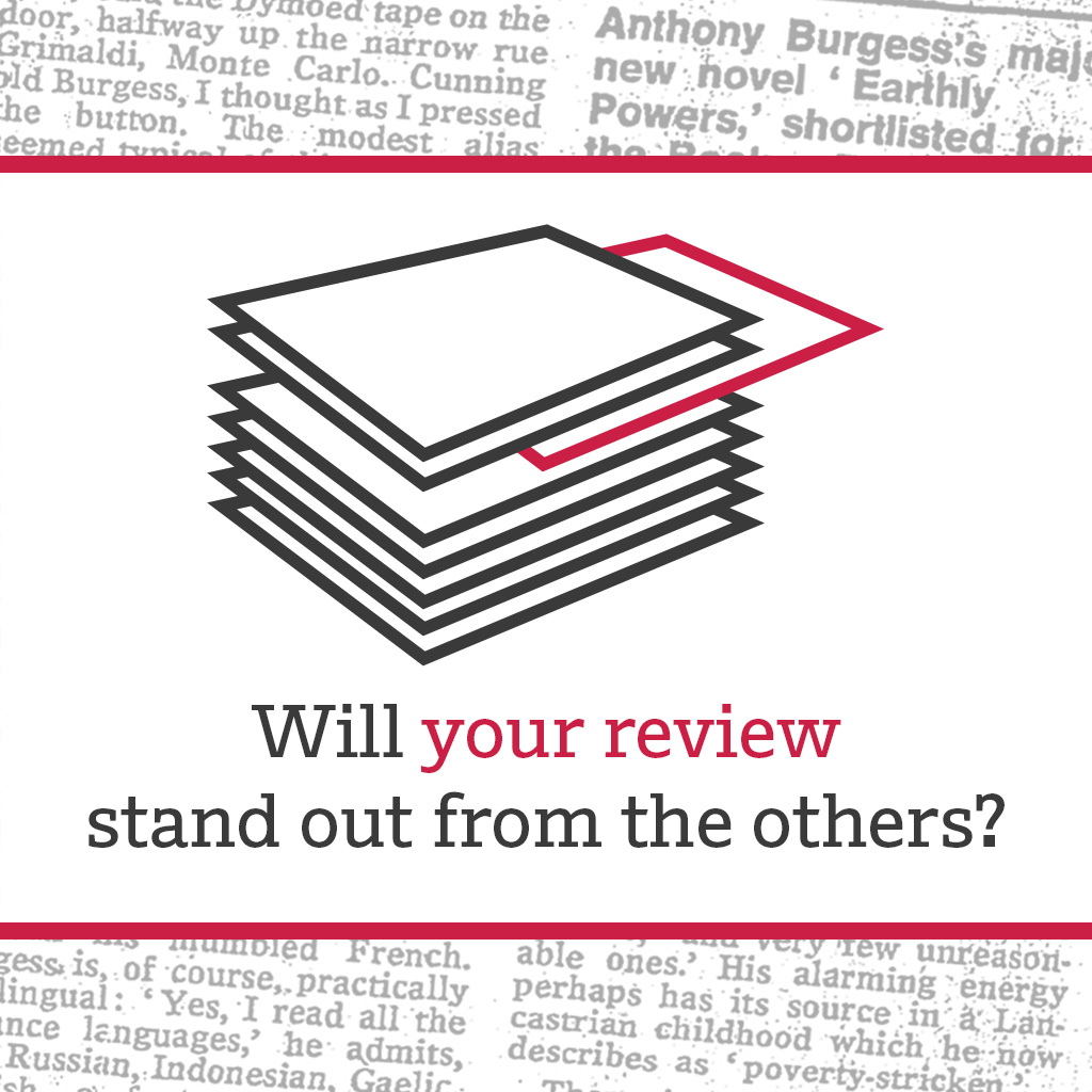 Will your review stand out from the others? The judging process is underway for the Observer / Anthony Burgess Prize for Arts Journalism. We plan to announce a longlist on 23 April, with a shortlist to follow at the end of the month. Thanks to all of our writers – good luck!