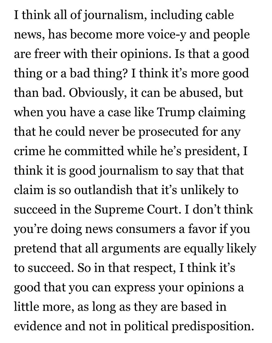 'I think it’s good that you can express your opinions a little more, as long as they are based in evidence and not in political predisposition.' politico.com/news/magazine/…