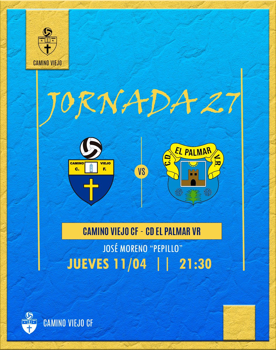 #HoyJugamos 🏟️ Estadio José Moreno “Pepillo” 📆 Jueves 11 de abril ⏰ 21:30 horas 🎯 @palmar_vr #CaminoViejo #MasQueUnClubUnaFamilia