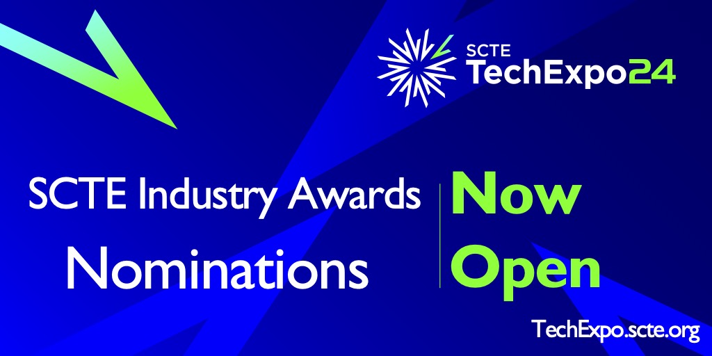 SCTE® is on the lookout for outstanding individuals deserving of recognition in our industry! Have someone in mind whose remarkable achievements deserve the spotlight? 🏆 Nominations are open until June 7 ➡️ Find out more here: ow.ly/lJeK50Rcjkj