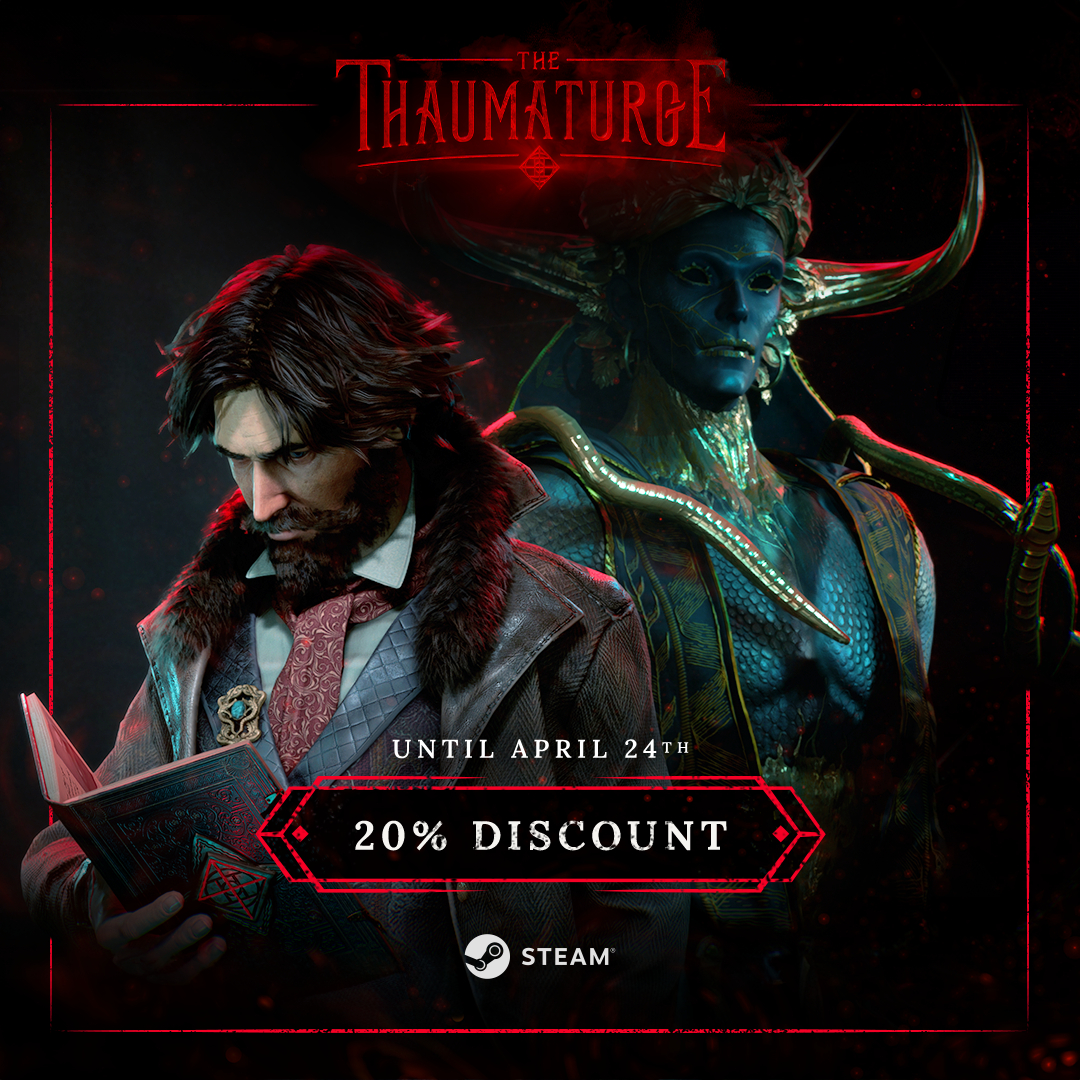 For the very first time you can get #TheThaumaturge with a 20% discount. Traverse the complex tapestry of 1905 Warsaw, tame otherworldly salutors and face your own inner demons. Play now: re.11bits.com/cor