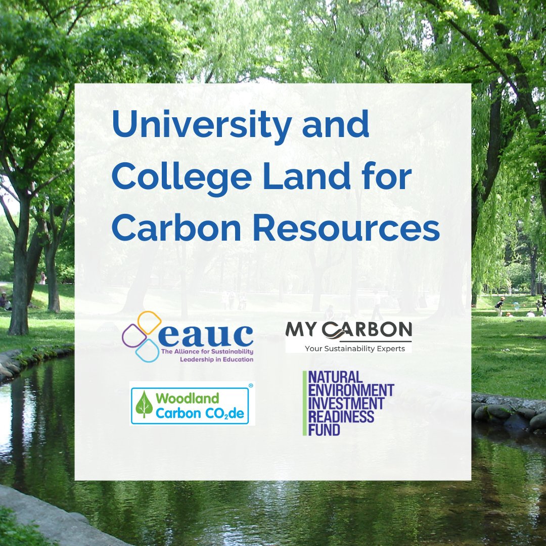 We are proud that we launched our many resources today from our University and College Land for Carbon project. Thanks to @mycarbonuk, @PatSnowdon, @scotforestry and @UniversityLeeds. We need more institutions to create woodlands! Woodland #Carbon Code eauc.org.uk/university_and…