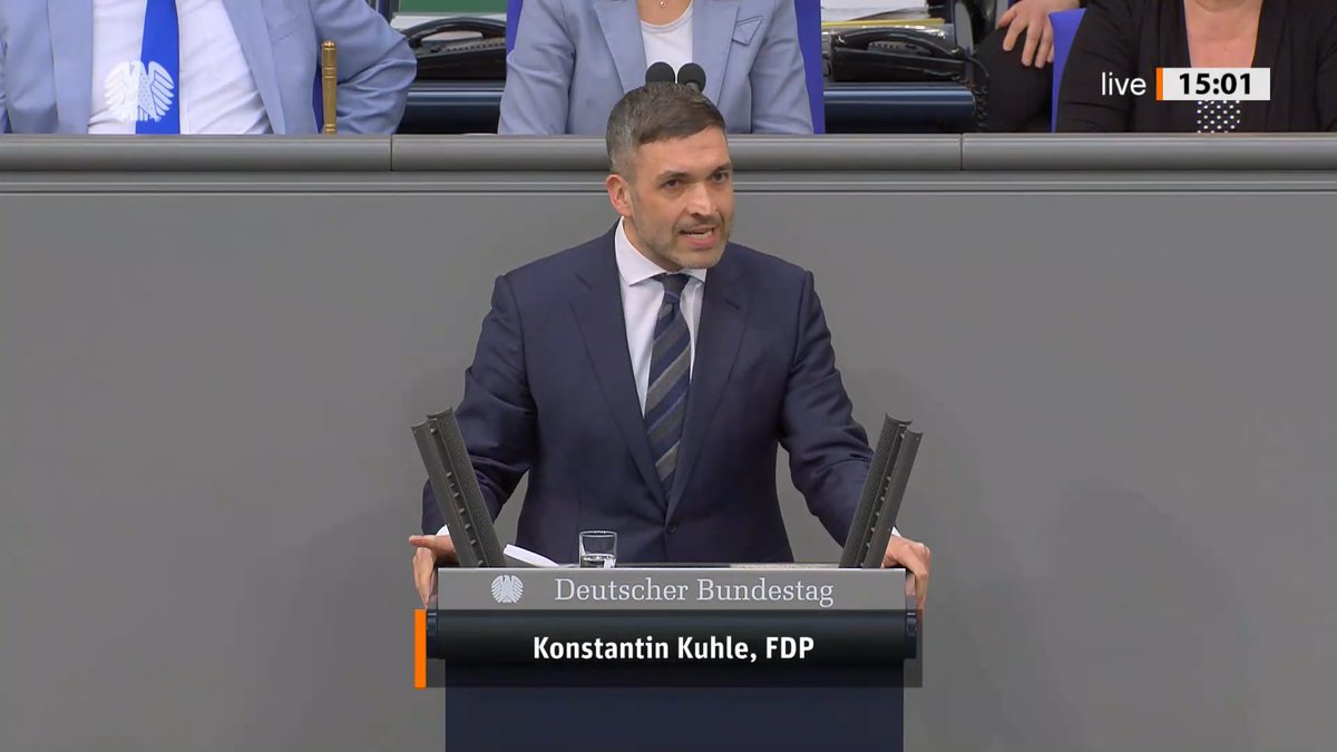 #Bundestag : Konstantin Kuhle von der #FDP sagt, die #AfD ist integraler Bestandteil der hybriden Kriegsführung #Russland|s.