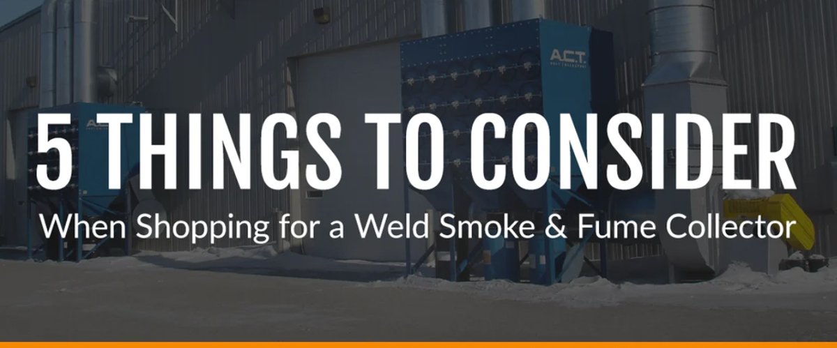 Weld smoke and fumes are a leading source of air contamination and must be captured. Read our blog: 5 Things to  consider when shopping for a weld smoke & fume collector hubs.ly/Q02r9bvs0   #ACTDustCollectors #dustcollector #dustcollection #weldsmoke #welding
