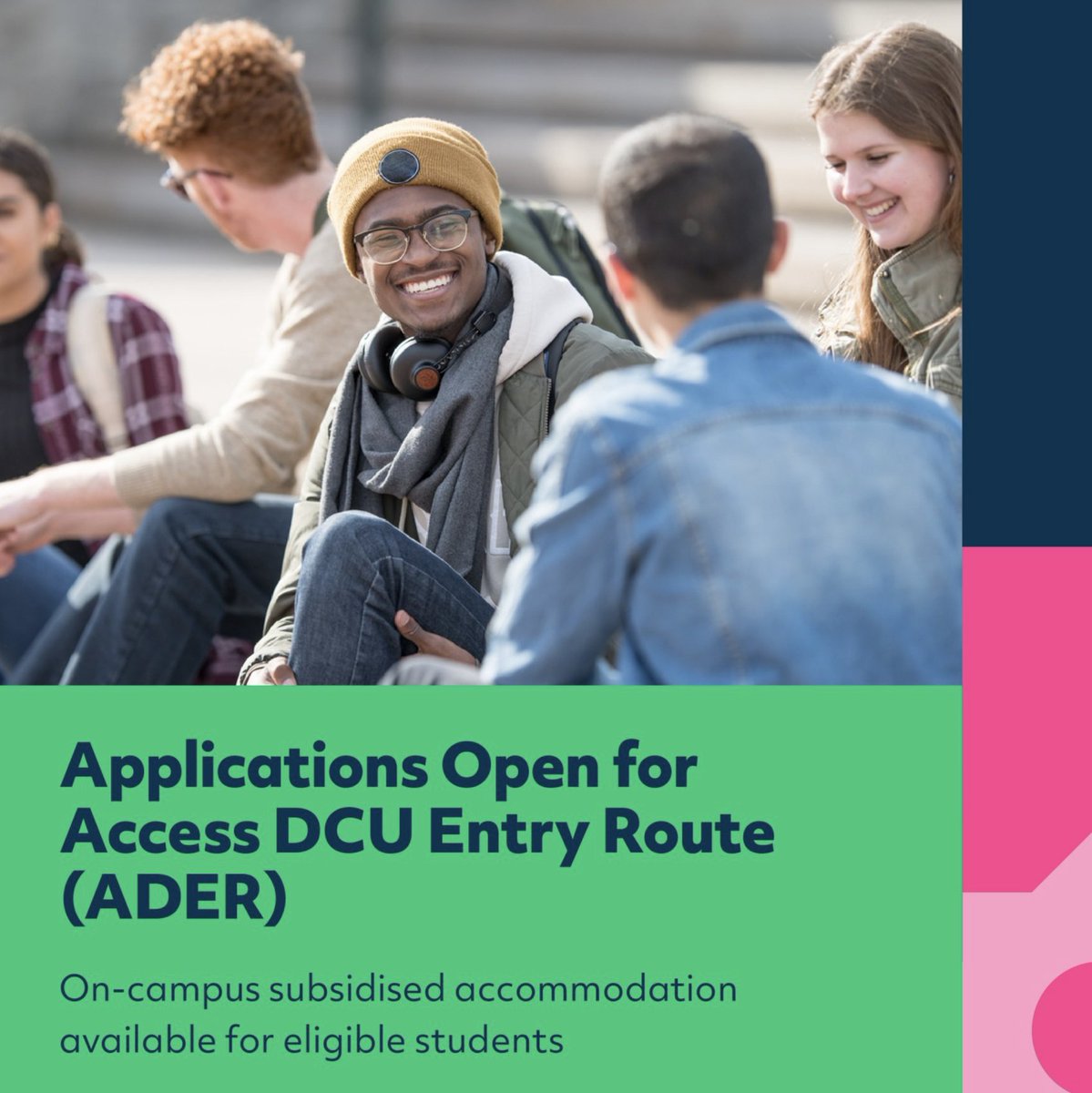 The deadline to apply for the Access DCU Entry Route (ADER) is on May 10th, 2024. ADER is aimed at students who due to their socio-economic background and low family income, face additional barriers to gaining entry to DCU. Learn more and apply: dcu.ie/access/access-…