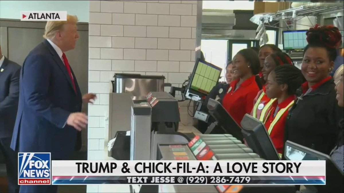 The biggest news story of the day, according to Fox News: Donald Trump going to Chick-fil-A