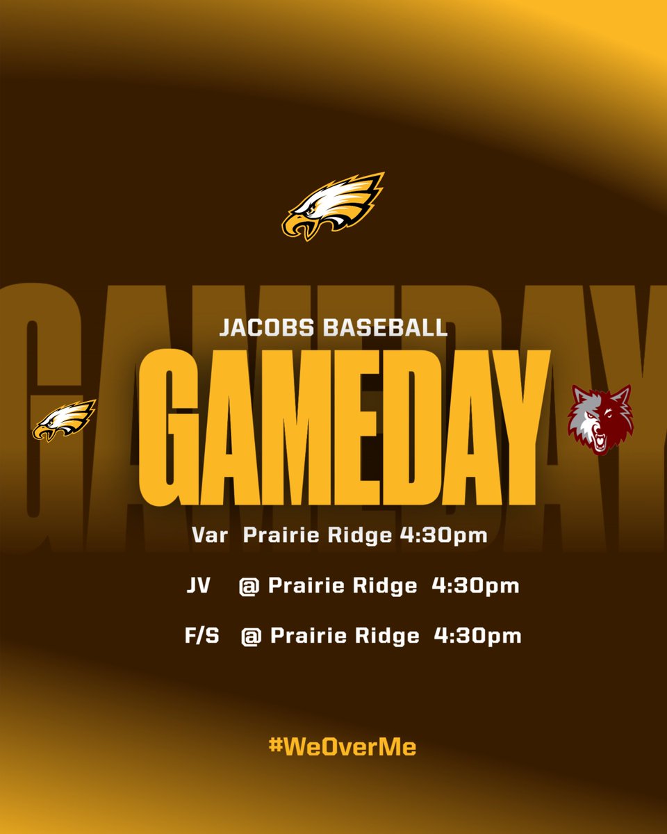 Conference home opener today against Prairie Ridge. 1st Pitch 4:30pm. #WeOverMe