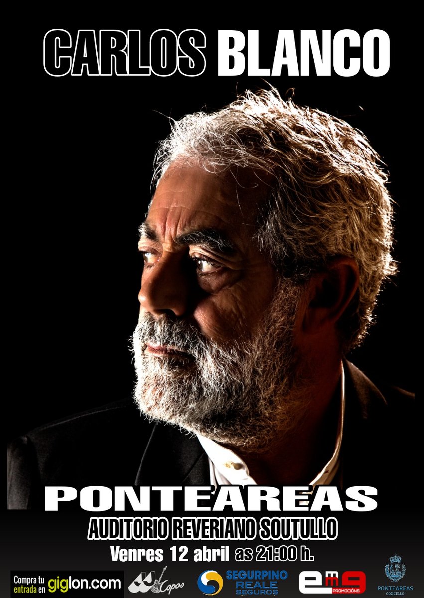 🤣 Tes unha cita co humor! Carlos Blanco chega a Ponteareas para contar as súas historias en forma de monólogo mañá a partir das 21:00 horas.  🎟️ As entradas están dispoñibles na web: giglon.com/todos?idEvent=…