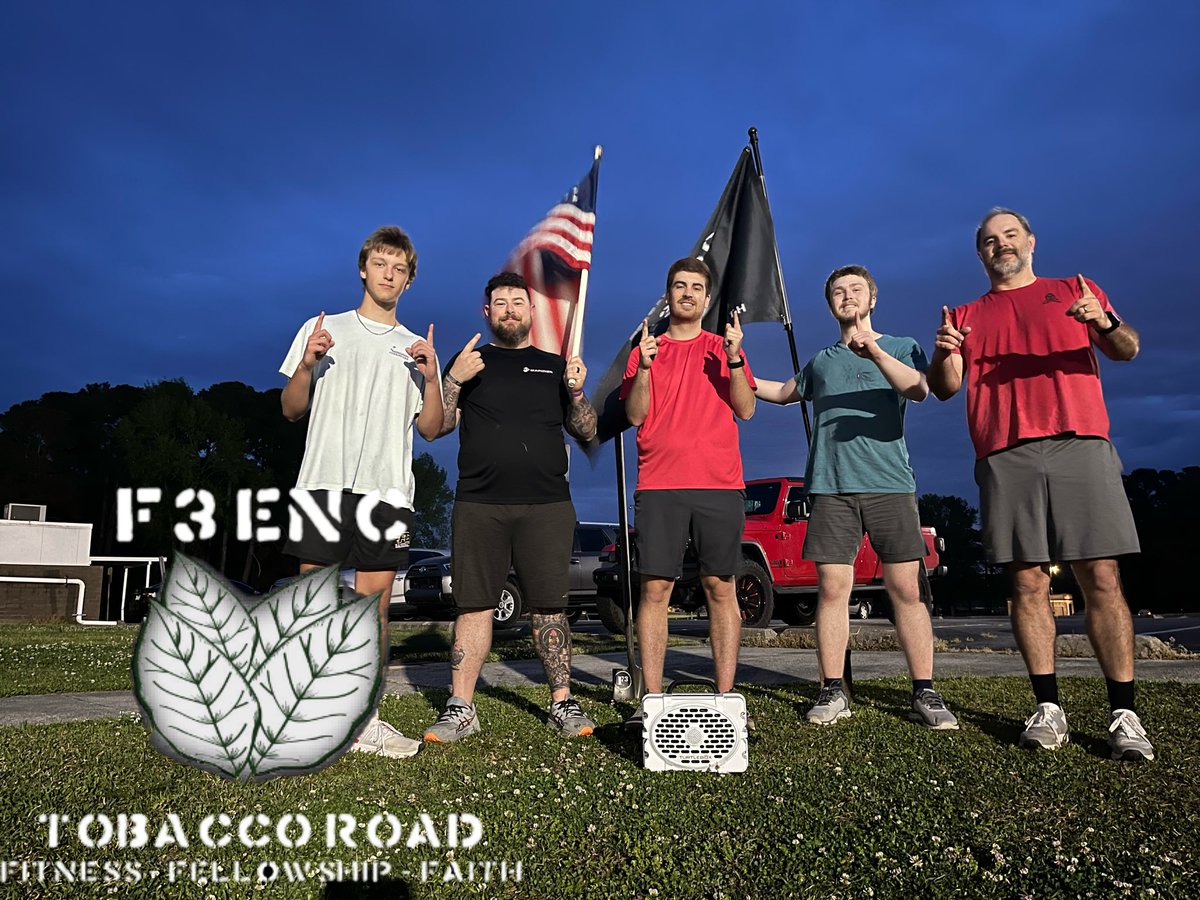 55 #f3enc PAX in action for #f3nation because #f3counts!

17 @ #thegoodfight
13 @ #therush
5 @ #tobaccoroad
13 @ #theclydesdales 
7 @ #shieldlock