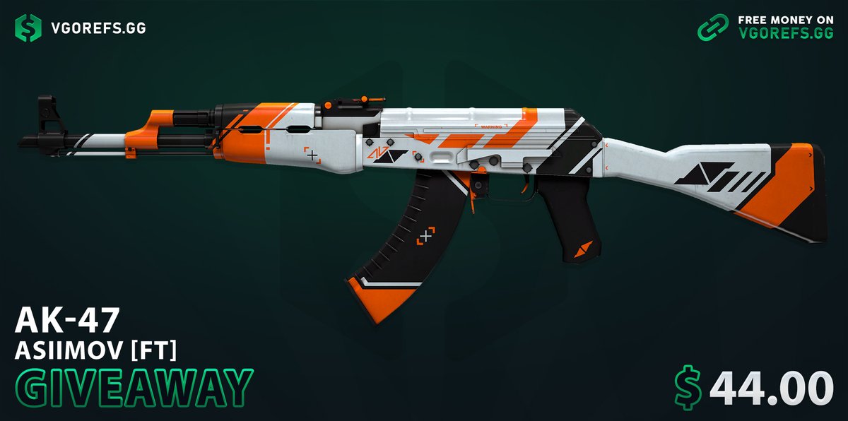 $44.00 GIVEAWAY! 🎉 AK-47 | Asiimov [FT] To enter: ✅ Follow us & @CasinoCurd ✅ Retweet + Like ✅ Watch this video: youtu.be/jMg7Q271Q48 (show proofs) Winner in 48 hours, Best of luck! 🤞