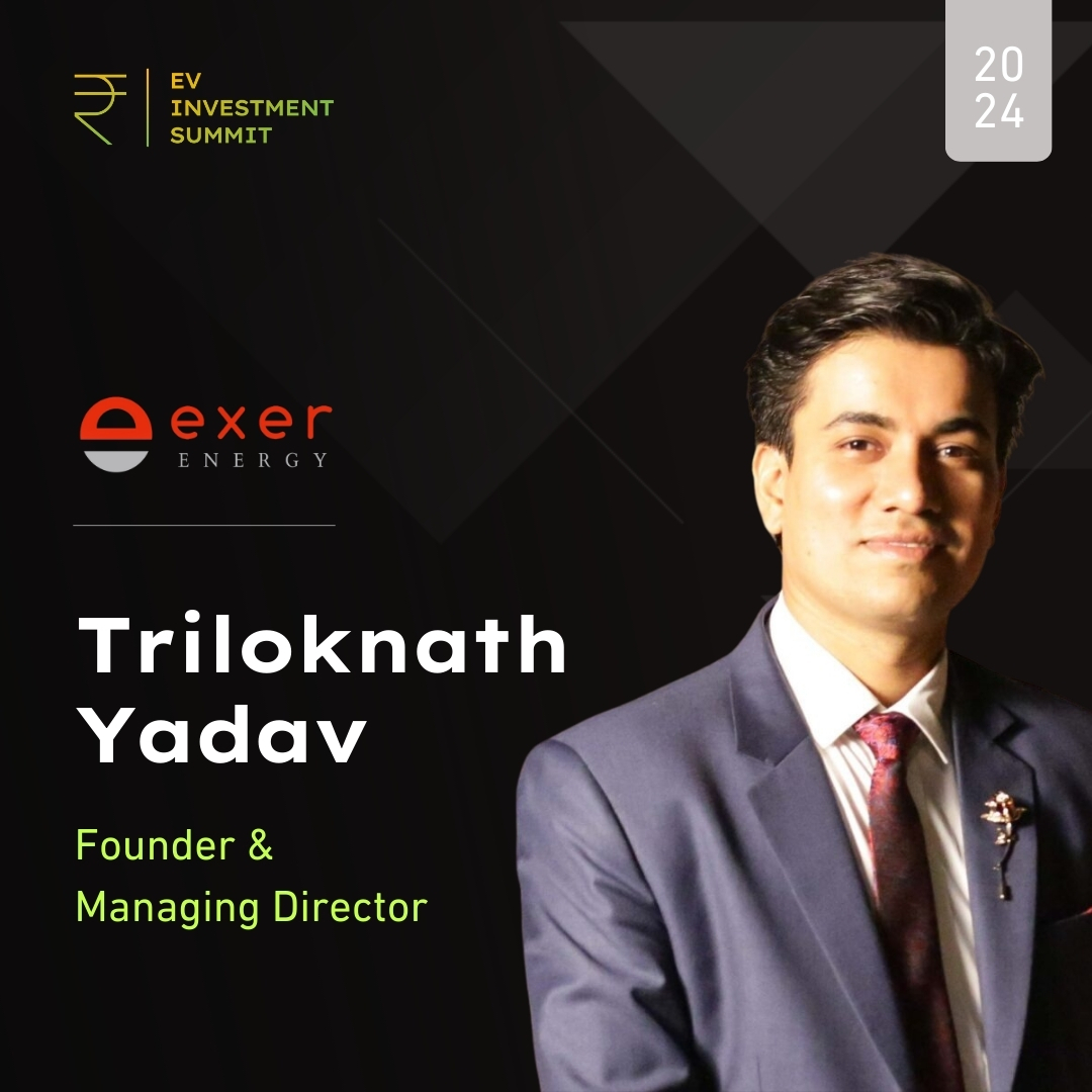 Meet Mr. Triloknath Yadav, Founder & MD of Exer Energy, as he takes the stage at EVIS to revolutionize urban commuting with Exer Energy’s robust 2-wheeler EVs.  
#sustainabletransport #investmentopportunities #investmentadvice #futureofmobility #hyderabadevent #industryleaders