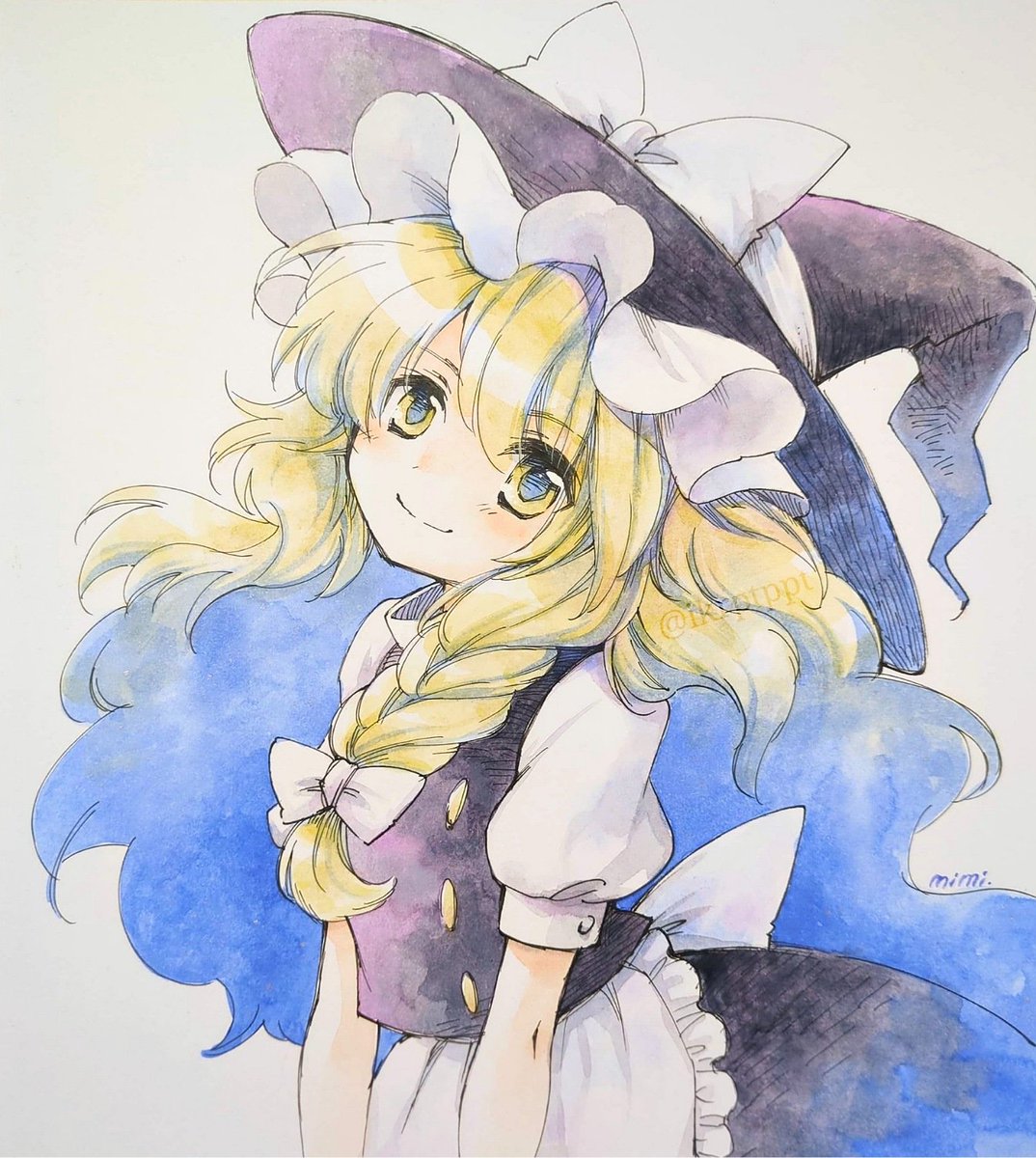 ドローイング魔理沙
#霧雨魔理沙 #透明水彩