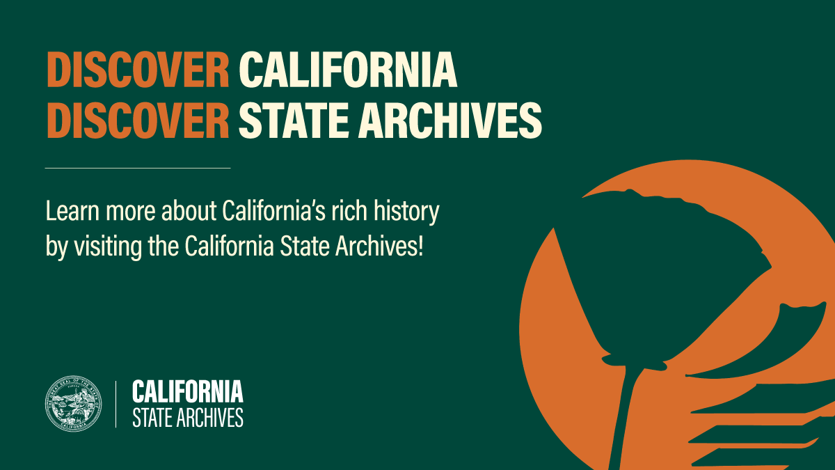 Archives is 1 of 7 divisions under the SOS office. They maintain more than 350 million records that chronicle various events important to the history of the Golden State from legislative intent & public policy to genealogy & railroad history in California. bit.ly/3EQHIcz