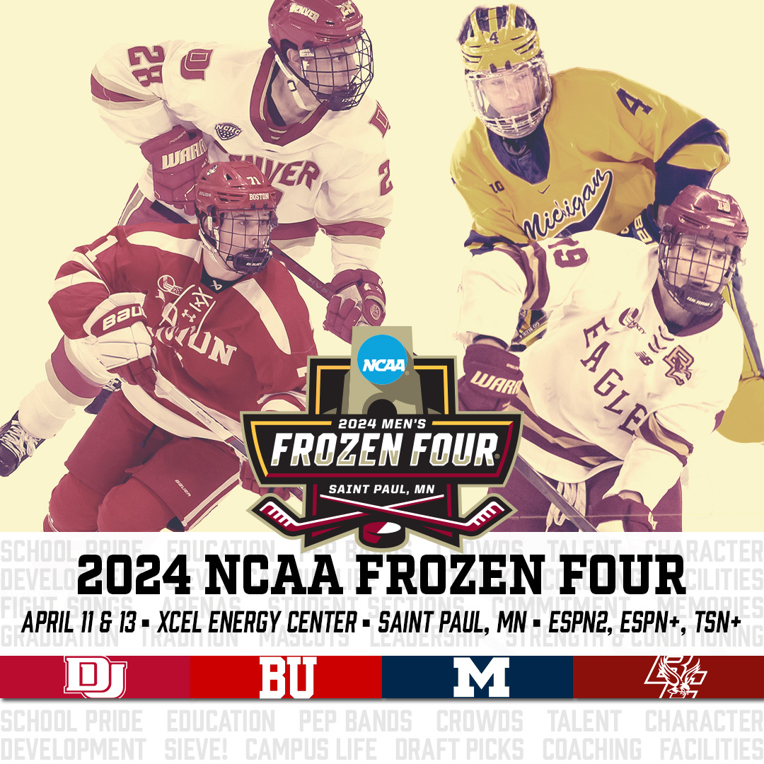 Game day at the #MFrozenFour!

Media day notebook 👉 bit.ly/3UnoGoN
Preview notebook 👉 bit.ly/3TDGmuy
Preview podcast 👉 bit.ly/4ahHzyI