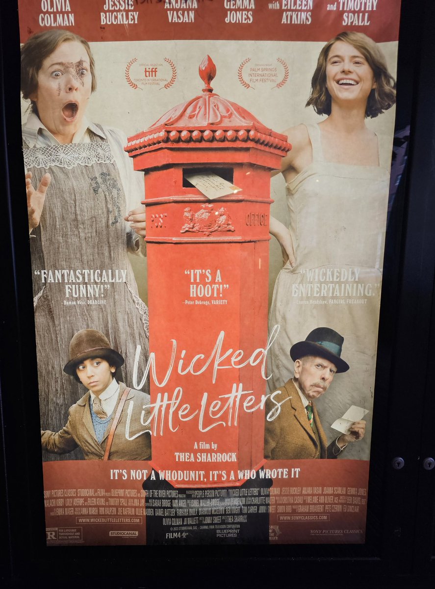 #WickedLittleLetters is wickedly funny. It's a sin to miss it. Who wouldn't love seeing #OliviaColman and #JesseBuckley throwing f-bombs? @Collievers_ @JessieBuckley_