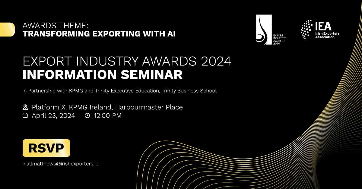 🌟Less than 2 weeks until our FREE Information Seminar for the 2024 Export Industry Awards! RSVP today to learn from previous winners! This event is free of charge and open to all. Free lunch included. RSVP: hubs.la/Q02sxHQr0