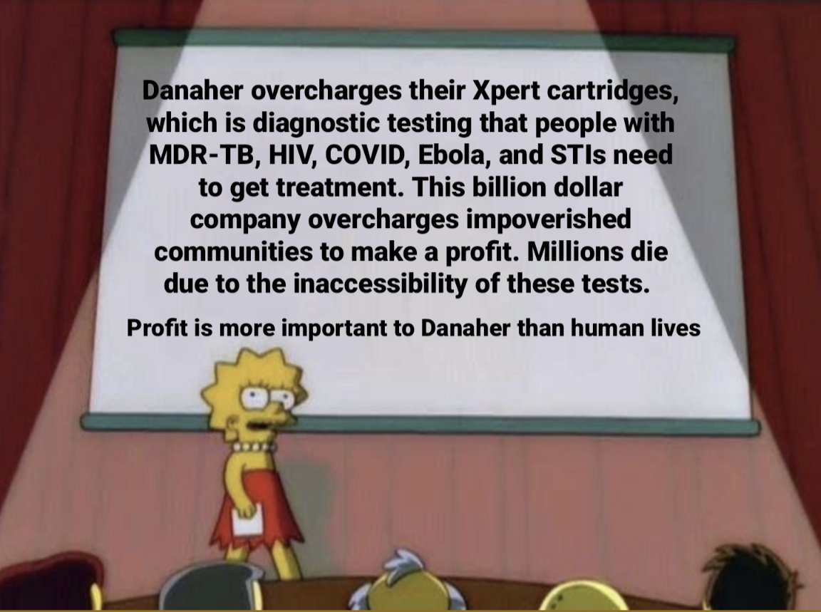 It looks like profits are more important to @CepheidNews @DanaherCorp than human lives... That's a pretty bad look for a company. With $5 Xpert cartridges, not only can you save your reputation but you can save lives. It's time to put #PeopleOverProfits It's #Timefor5