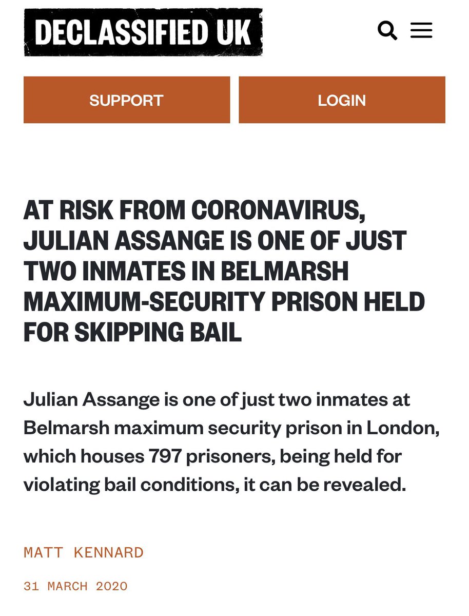 Why has award-winning journalist Julian Assange been held in Belmarsh maximum security prison in London for 5 years?