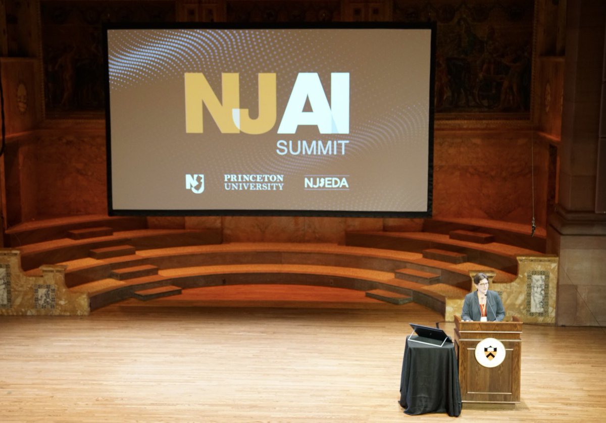 @GovMurphy @NewJerseyEDA #PrincetonU provost @jrexnet welcomes nearly 500 attendees to the inaugural #NJAISummit. She shares what’s ahead for the AI hub in New Jersey.