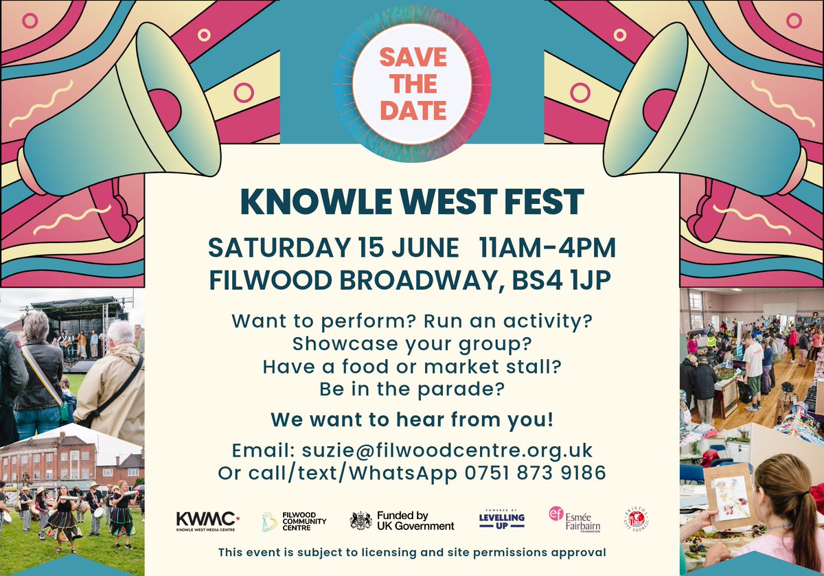 TRESA (@tresacic) on Twitter photo Save the date...
And get in touch with them for a stall or to offer an activity
<a href="/KnowleWestHealt/">KnowleWestHealthPark</a> <a href="/KnowleConClub/">KCC</a> <a href="/knowle_west/">Knowle West Alliance</a> <a href="/DanicaPriest/">Danica Priest🦇🦎🦇🦎🍃💚🍃</a> <a href="/BroadwalkRCG/">BRCG - Broadwalk Redevelopment Community Group</a> <a href="/char1iewatts/">Charlie Watts</a> <a href="/FilwoodCentre/">Filwood Community Centre</a> Save the date...
And get in touch with them for a stall or to offer an activity
<a href="/KnowleWestHealt/">KnowleWestHealthPark</a> <a href="/KnowleConClub/">KCC</a> <a href="/knowle_west/">Knowle West Alliance</a> <a href="/DanicaPriest/">Danica Priest🦇🦎🦇🦎🍃💚🍃</a> <a href="/BroadwalkRCG/">BRCG - Broadwalk Redevelopment Community Group</a> <a href="/char1iewatts/">Charlie Watts</a> <a href="/FilwoodCentre/">Filwood Community Centre</a>