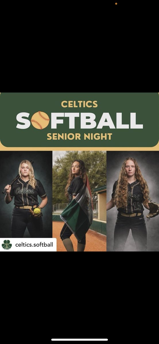 Game Day!! And it’s our Senior Night…. These 3 girls mean the world to me and I really hate to see them go, but thankful for their leadership and friendship they’ve provided to this Freshmen☘️ I cannot say Thank You enough to them❤️going for 9 in a row… Let’s Go Celtics☘️☘️
