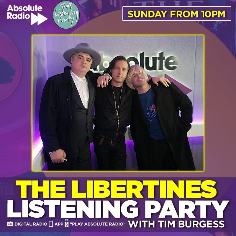 Catch the @libertines live on @Tim_Burgess listening party, this Sunday at 10pm, on @absoluteradio!🔥 Our LAKEFEST 2024 Saturday headliners will be talking all things The Libertines, including their new album ‘All Quiet On The Eastern Esplanade’… which looks set to hit number 1!