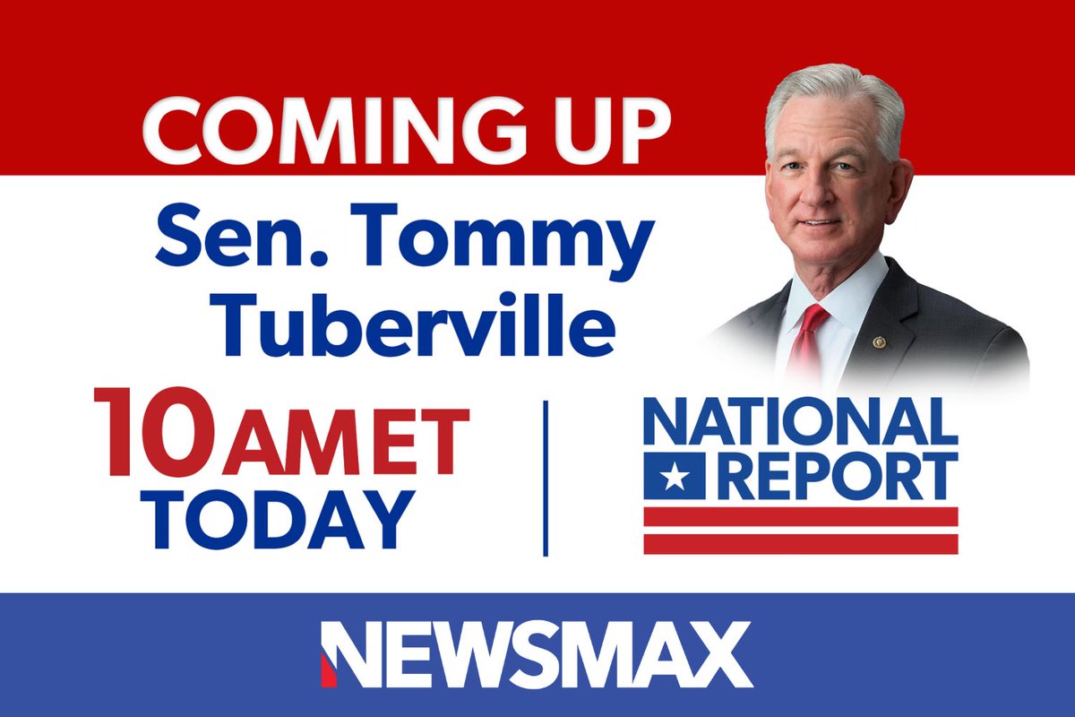COMING UP: Alabama Sen. Tommy Tuberville joins 'National Report' to talk about women’s sports and more — 10 AM ET on NEWSMAX. WATCH: nws.mx/tv @TTuberville @SenTuberville @EmmaRechenberg @ShaunKraisman