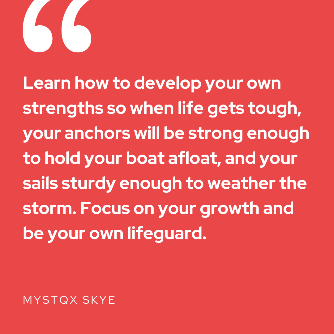 Identify and develop your strengths! They will act as an anchor when you face storms in life.   

#hopesquad  #peertopeersupport #mentalhealth #mentalhealthawareness #suicideprevention #suicidepreventionawareness #knowthesigns #breakthestigma #saveouryouth