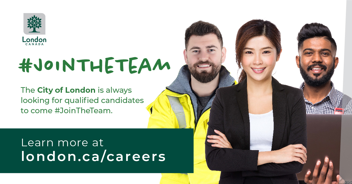 Come #JoinTheTeam here at the City of London! Check out some of our current openings: 🔹 Specialist, People Services (Performance Management) 🔹 Urban Design Technician-C1164 🔹 Licensing Clerk, City Clerk's Office Apply today at london.ca/careers