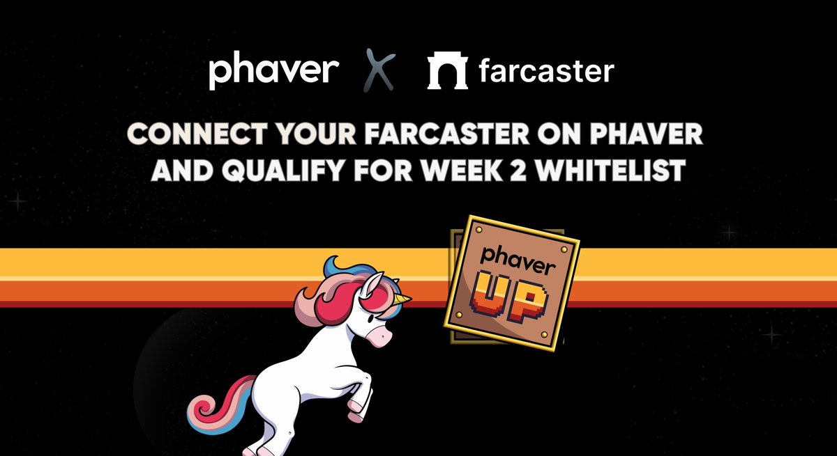 📣After a massive Week 1, it’s time for an even bigger announcement for Week 2 of Phaver-Ups: You can now connect your @farcaster_xyz  on Phaver with full interoperability and cross-posting coming soon!💜🦄 

To qualify for 2nd WL connect your Farcaster and check criteria below👇