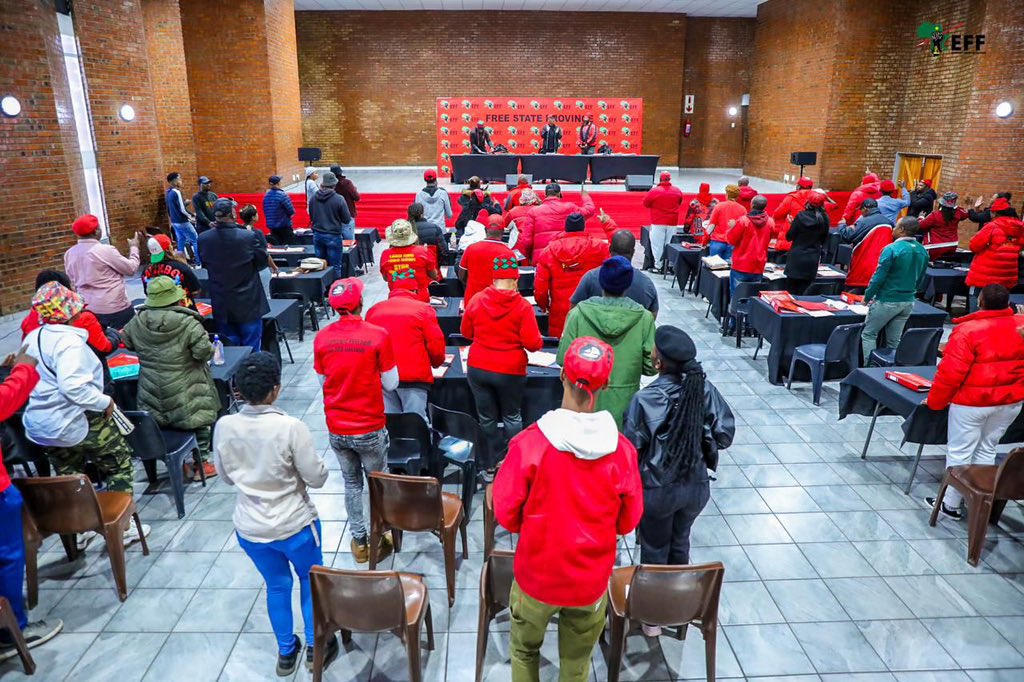 ♦️In Pictures♦️ CIC @Julius_S_Malema presiding over the Free State Provincial Elections Task Force (PETF) meeting. The EFF is going to be a significant force in the upcoming 2024 National and Provincial Elections. #VoteEFF2024