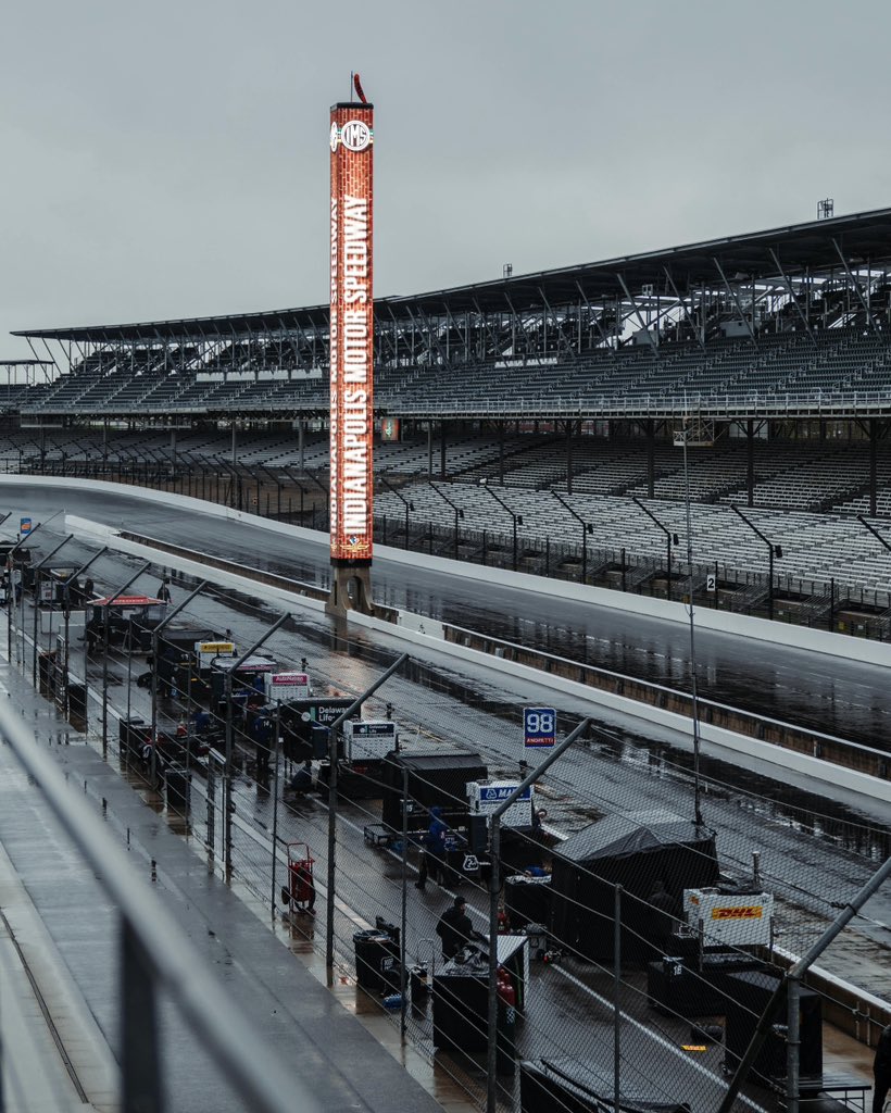 Current view of @IMS 🌧️ Day two of the Indy 500 Open Test is canceled 😔 So, what photos do you want to see from on track action yesterday 😏