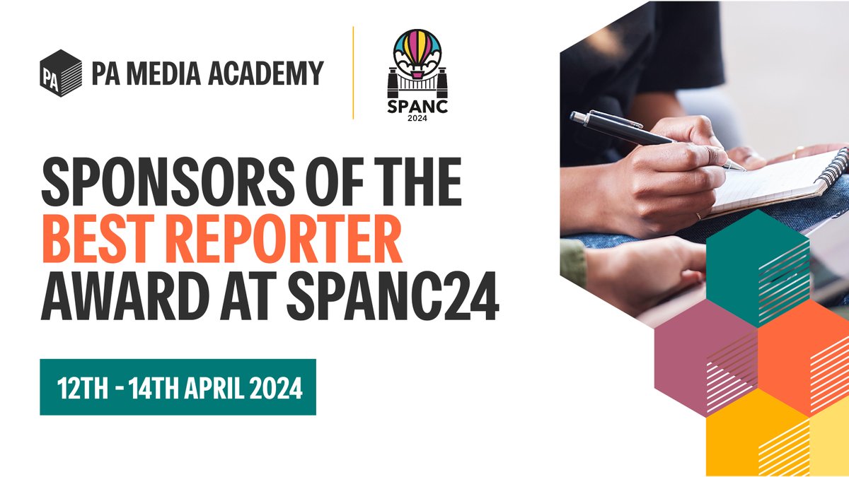 Join us in celebrating the exceptional talent of young aspiring journalists! We're thrilled to sponsor the 'Best Reporter' award at #SPANC2024 this weekend. The winners across all categories will be revealed at the SPA National Awards on Saturday, April 13th. Wishing all