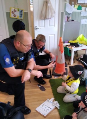 On Tuesday 26 March, Officers from #Clacton Community Policing Team attended The Chase Nursery, Holland on Sea to talk about Police work and have fun trying on the uniform and sitting in the police car. Thank you for a great visit, the officers enjoyed meeting you all.