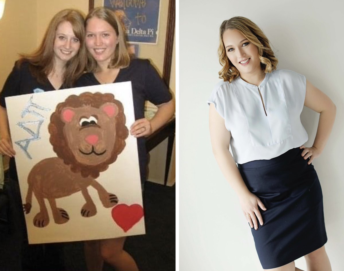 KCAlumPanhel's tweet photo. Meet our 2024 Women of the Year! Next is Alyssa Bernard from @AlphaDeltaPi @kansasadpi. We love the “Then and Now” pics! #notjustfouryears https://t.co/npdzxdGvyz