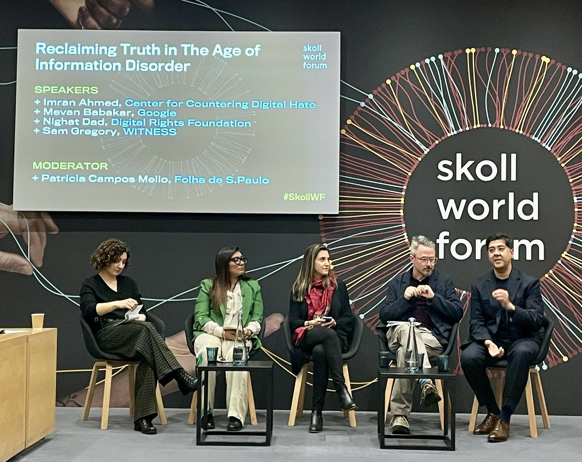 A real honor to appear alongside folks from @Global_Witness, @DigitalRightsPK/ @Meta @OversightBoard and @Google, under the crisp chairing of @camposmello, at @SkollWorldForum today. We need checks and balances to the unrestrained power of social media companies.