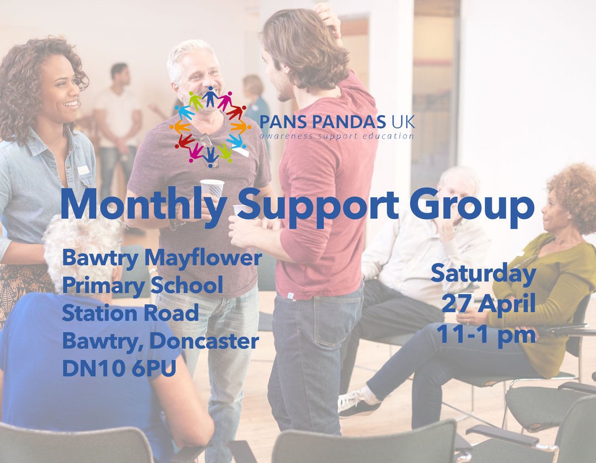 🌟 Join Us for Our Monthly Support Group Event in Doncaster! 🌟

🗓️ Date & Time: Saturday, April 27th | 11:00 am - 1:00 pm
📍 Venue: Bawtry Mayflower Primary School
Station Road, Bawtry, Doncaster, DN10 6PU

#PANSPANDASSupportGroup #DoncasterCommunity #TogetherWeThrive 💙