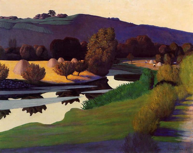 I heart Félix Vallotton. This is 'Evening on the Loire River' from 1923.