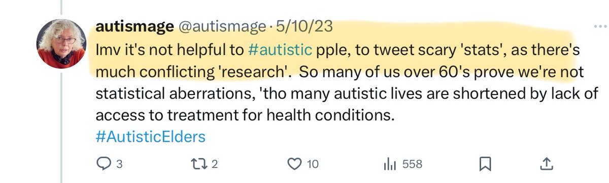 This tweet by @autisticcoach_ is false. Sharing sensationalist misinformation for ‘shock value’ to market your coaching business isn’t helping younger autistic people, or anyone else. 
#autism #autismawareness #autismacceptance #neurodiversity