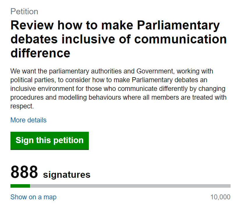 😍 Fantastic for @RCSLT to see this latest #PetitionPalindrome on the #InclusiveParliament petition - the second in 2 days! 🫵🏼🫵🏽🫵🏿 If you think the @UKParliament should be inclusive of communication difference, please sign and share ▶️petition.parliament.uk/petitions/6583… 🚨 Next stop 9⃣9⃣9⃣