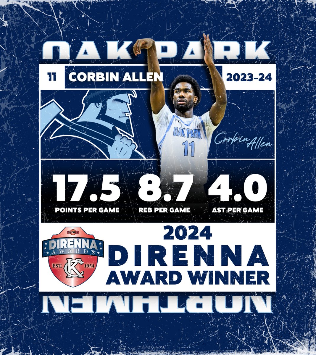 Corbin brought some hardware to school today! @Corbinallen_11 was awarded the @DiRennaAwards Male Athlete of the Year at the annual awards show last night. A well deserved accomplishment for a highly talented junior! @Northmen_OPHS @Northmen_Cval @Northmen_MBB @KSHB41